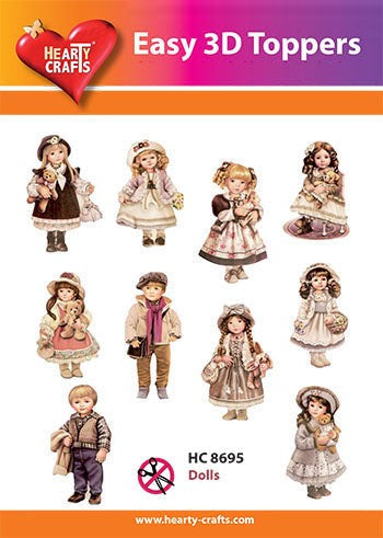 HEARTY CRAFTS EASY 3D TOPPERS DOLLS - HC8695