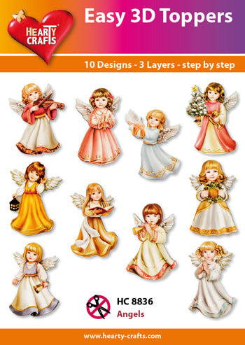 HEARTY CRAFTS EASY 3D TOPPERS ANGELS - HC8836