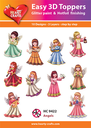HEARTY CRAFTS EASY 3D TOPPERS ANGELS - HC9422
