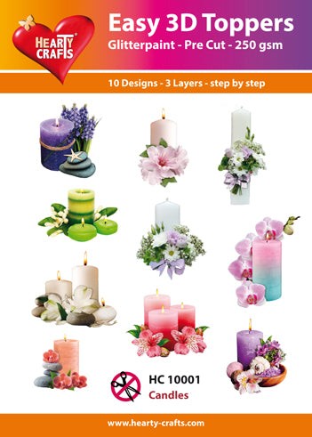 HEARTY CRAFTS EASY 3D TOPPERS CANDLES - HC10001