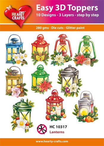HEARTY CRAFTS EASY 3D TOPPERS LANTERNS - HC10317