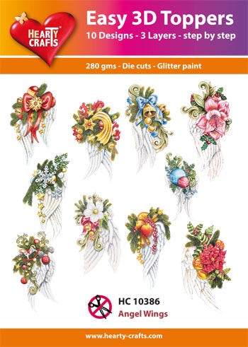HEARTY CRAFTS EASY 3D TOPPERS ANGELS WINGS - HC10386