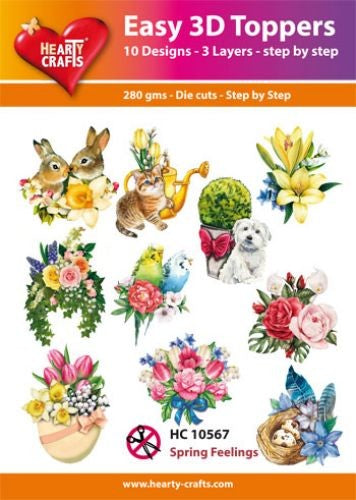 HEARTY CRAFTS EASY 3D TOPPERS SPRING FEELING - HC10567