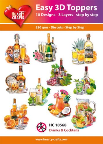 HEARTY CRAFTS EASY 3D TOPPERS DRINKS AND COCKTAILS - HC10568