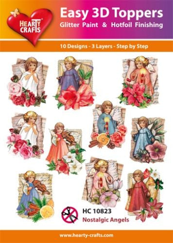 HEARTY CRAFTS EASY 3D TOPPERS NOSTALGIC ANGELS - HC10823