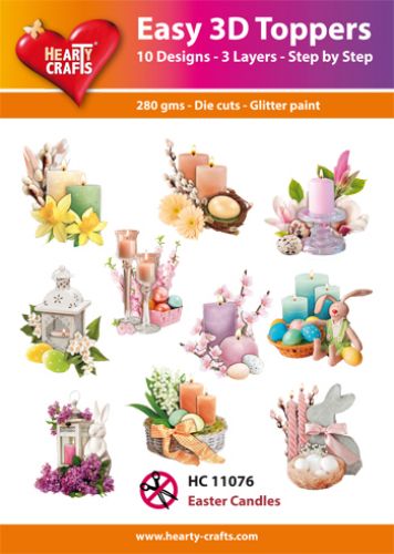 HEARTY CRAFTS EASY 3D TOPPERS EASTER CANDLES - HC11076