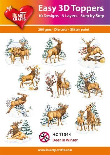 HEARTY CRAFTS EASY 3D TOPPERS DEER IN WINTER - HC11344