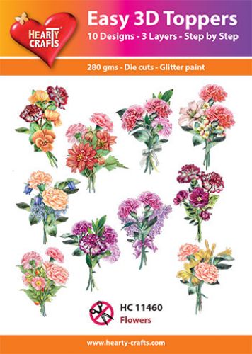 HEARTY CRAFTS EASY 3D TOPPERS FLOWERS - HC11460