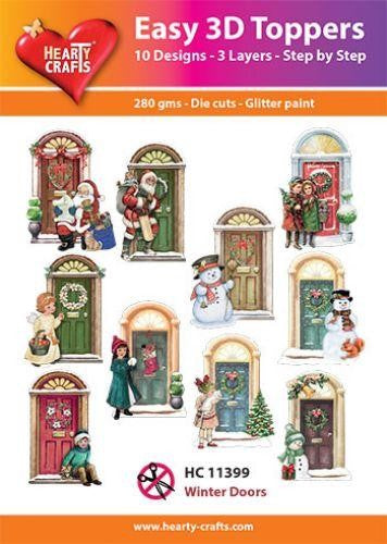 HEARTY CRAFTS EASY 3D TOPPERS WINTER DOORS - HC11399