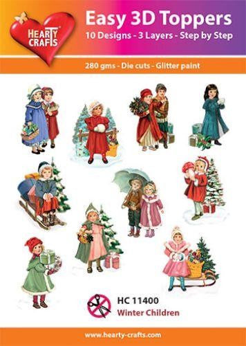 HEARTY CRAFTS EASY 3D TOPPERS WINTER CHILDREN - HC11400