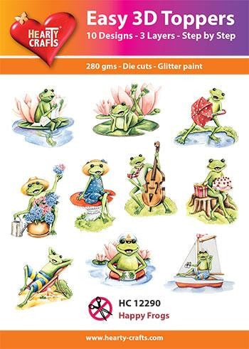 HEARTY CRAFTS EASY 3D HAPPY FROGS - HC12290