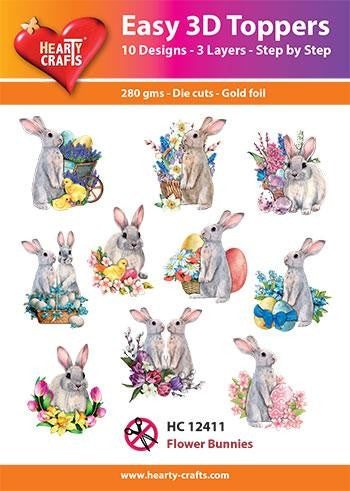HEARTY CRAFTS EASY 3D FLOWER BUNNIES - HC12411