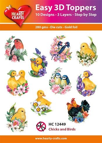 HEARTY CRAFTS EASY 3D CHICKS AND BIRDS - HC12449