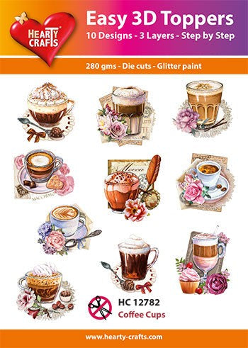 HEARTY CRAFTS EASY 3D COFFEE CUPS - HC12782