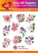 HEARTY CRAFTS EASY 3D TOPPERS FLOWER BOUQUETS - HC12891