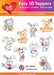HEARTY CRAFTS EASY 3D TOPPERS CUTE BUNNIES - HC13012
