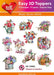 HEARTY CRAFTS EASY 3D TOPPERS FLOWERS IN GARDEN - HC13082
