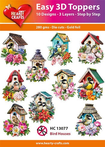 HEARTY CRAFTS EASY 3D TOPPERS BIRD HOUSE - HC13077