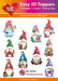 HEARTY CRAFTS EASY 3D TOPPERS CHRISTMAS GNOME - HC13214