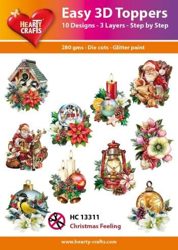 HEARTY CRAFTS EASY 3D TOPPERS CHRISTMAS FEELING - HC13311