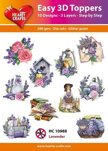 HEARTY CRAFTS EASY 3D TOPPERS LAVENDER - HC10988