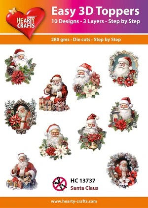 HEARTY CRAFTS EASY 3D TOPPERS SANTA CLAUS - HC13737