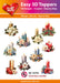 HEARTY CRAFTS EASY 3D TOPPERS CHRISTMAS CANDLES - HC13753
