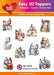 HEARTY CRAFTS EASY 3D TOPPERS SNOWMEN FAMILY - HC13757