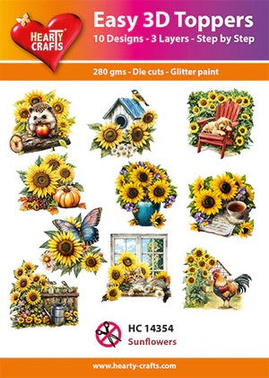 HEARTY CRAFTS EASY 3D TOPPERS SUNFLOWERS- HC14354