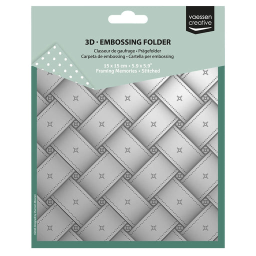VAESSEN CREATIVE • 3D EMBOSSING FOLDER FRAMING MEMORIES STITCHED - 3625-0705
