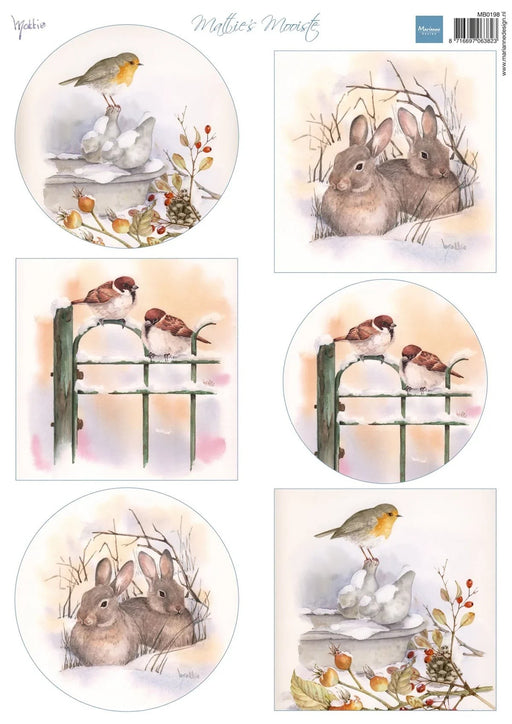 MARIANNE DESIGN A4 CUTTING SHEET - MATTIE'S MOOISTE - RABBIT - MB0198