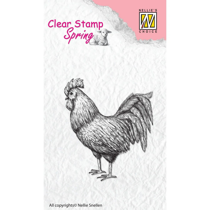 NELLIE'S CHOICE • SPRING CLEAR STAMPS ROOSTER - SPCS005