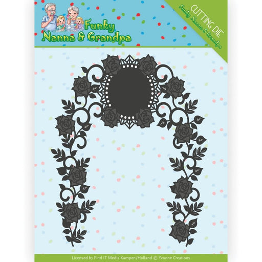 FUNKY NANNA AND GRANDPA DIE FLORAL ARCH - YCD10158