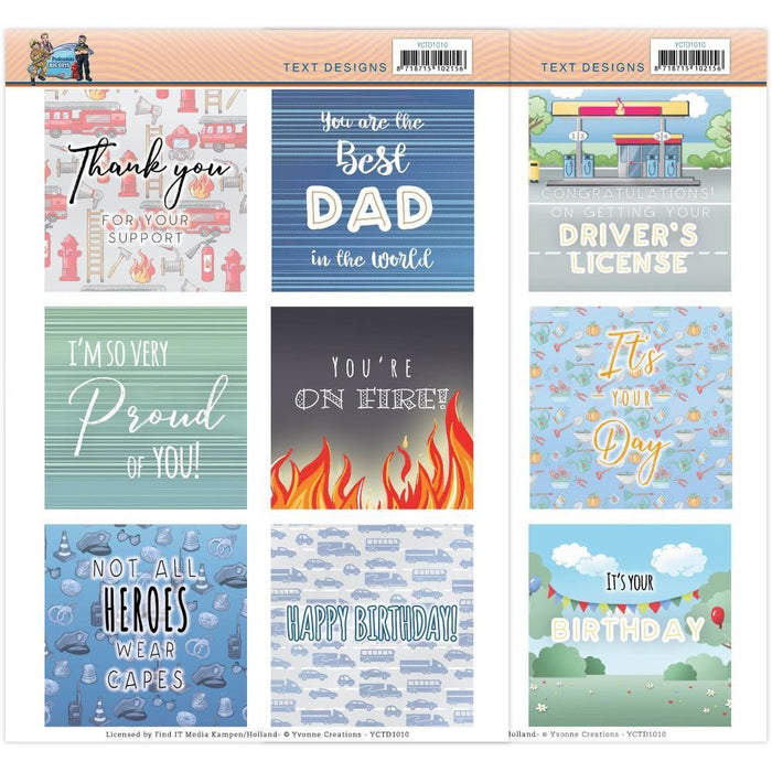 YVONNE CREATIONS 3D PUSH OUT TEXT DESIGNS - YCTD1010