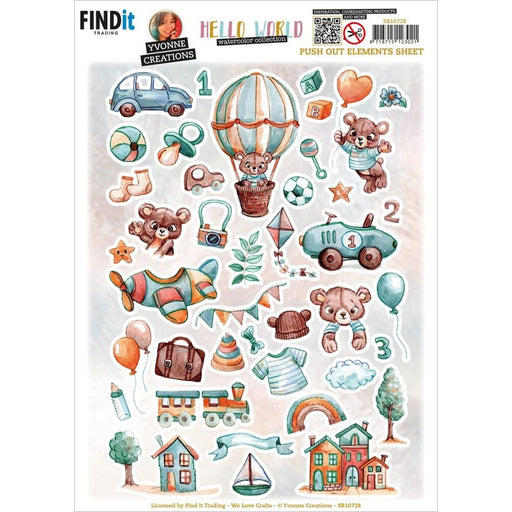 YVONNE CREATIONS 3D PUSH OUT HELLO WORLD ELEMENTS A - SB10728