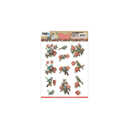 AMY DESIGNS 3D PUSH OUT BOTANICAL GARDEN BIRDS - SB10732