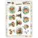 YVONNE CREATIONS 3D PUSH OUT BEE HONEY BROWN BEAR - SB10751