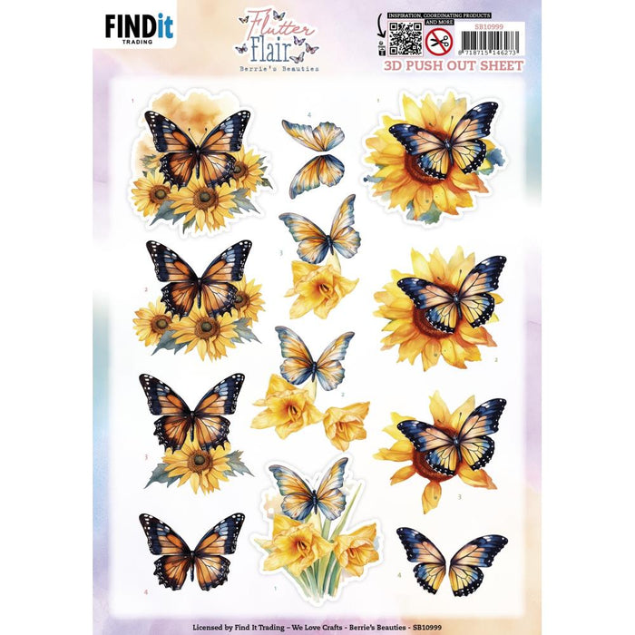 FIND IT  FLUTTER FLAIR  YELLOW FLUTTERS -SB10999