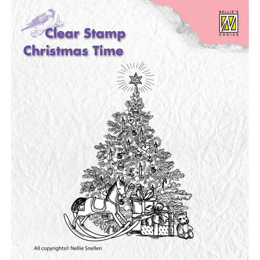 NELLIE'S CHOICE • CHRISTMAS TIME CLEAR STAMPS CHRISTMAS TREE WITH GIFTS - CT017