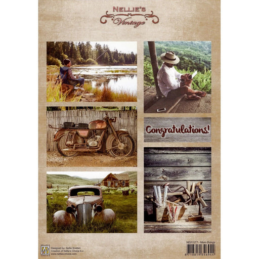 3D CUTOUT NELIE VINTAGE MENS THINGS- NEVI077