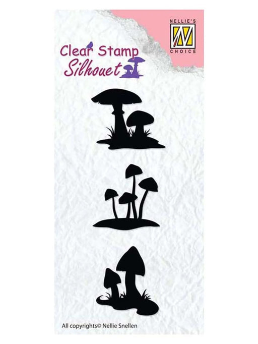 NELLIE'S CHOICE CLEAR STAMP MUSHROOMS - SIL034