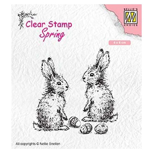 NELLIE'S CHOICE CLEAR STAMP TWO HARES - SPCS006