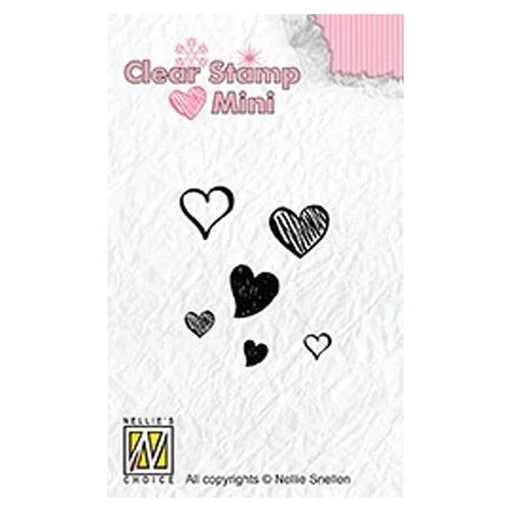 NELLIE'S CHOICE CLEAR STAMP MINIS HEARTS - MAFS010