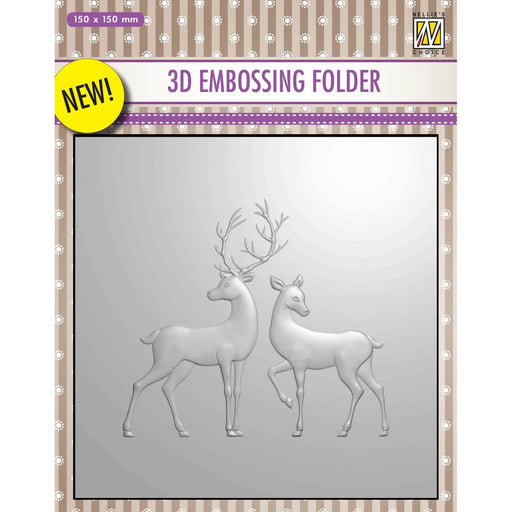 NELLE CHOICE 3D EMBOSSING FOLDER REINDEER - EF3D008