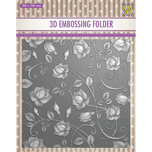 NELLE CHOICE 3D EMBOSSING FOLDER ROSES - EF3D011