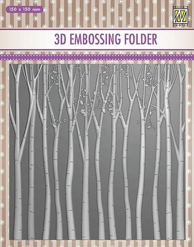 NELLIE EMBOSSING 3D FOLDER - TREES - NEF3D013