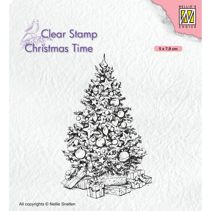 NELLIE'S CHOICE • CHRISTMAS TIME CLEAR STAMPS CHRISTMAS TREE -CT035