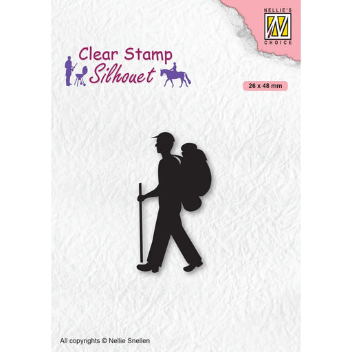 NELLIE'S CHOICE • SILHOUET CLEAR STAMPS MEN-THINGS BACKPACKER -SIL067
