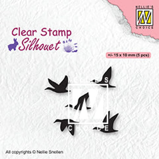 NELLIE'S CHOICE CLEAR STAMP FLYING BIRDS - SIL081