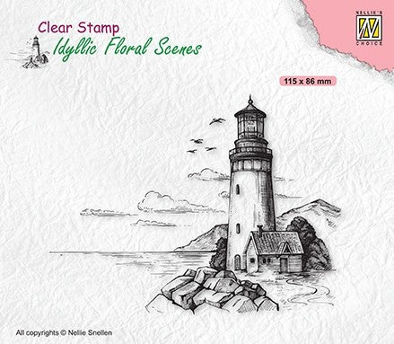 NELLIE'S CHOICE • IDYLLIC FLORAL SCENES CLEAR STAMPS LIGHT HOUSE - IFS040